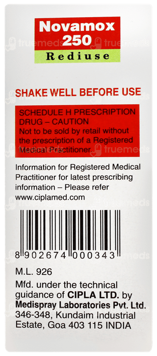 Novamox 250 Rediuse Suspension 30ml