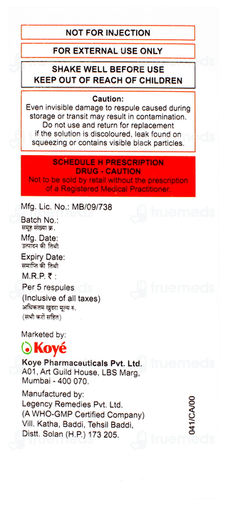 Budeste 0.5mg 2ml Pack Of 5 Respules