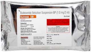 Bunase 1.0 2ml Pack Of 5 Respules