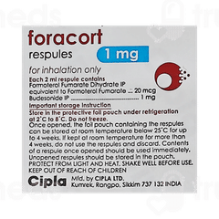 Foracort 1mg 2ml Pack Of 5 Respules