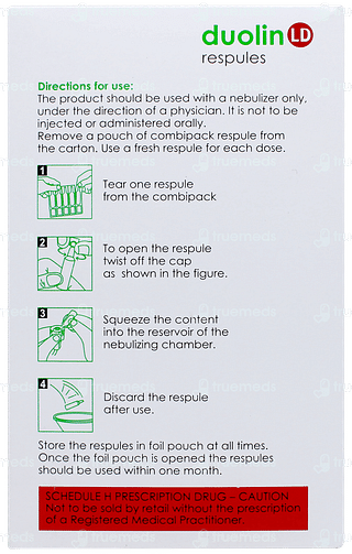 Duolin Ld  2.5ml Pack Of 5 Respules