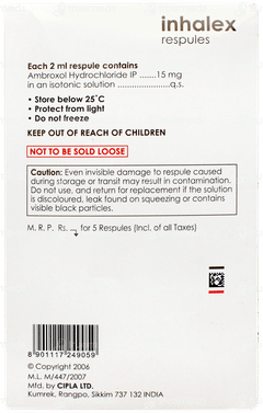 Inhalex 2ml Pack Of 5 Respules