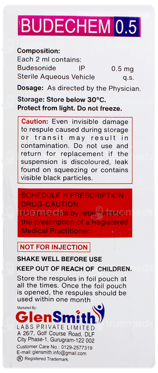 Budechem 0.5 2ml Pack Of 5 Respules