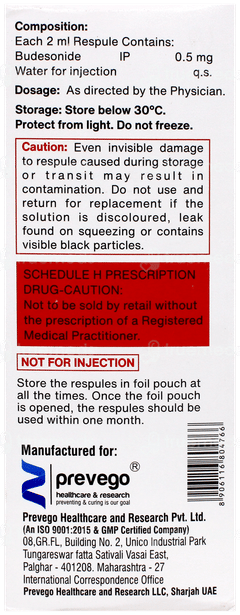 Budefine 0.5 2Ml Pack Of 5 Respules Budefine 0.5 2Ml Pack Of 5 Respules