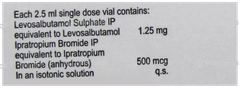 Duoz 2.5Ml Pack Of 5 Respules Duoz 2.5Ml Pack Of 5 Respules