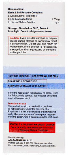 Welbusol 1.25 2.5ml Pack Of 5 Respules