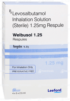 Welbusol 1.25 2.5ml Pack Of 5 Respules