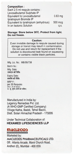 Iprazest Pd 2.5ml Pack Of 5 Respules