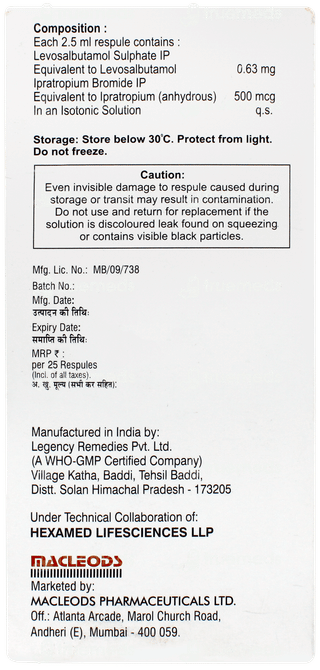 Iprazest Pd 2.5ml Pack Of 5 Respules