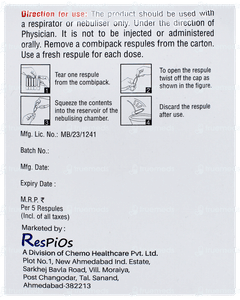 Salkem 2.5ml Pack Of 5 Respules Salkem 2.5ml Pack Of 5 Respules