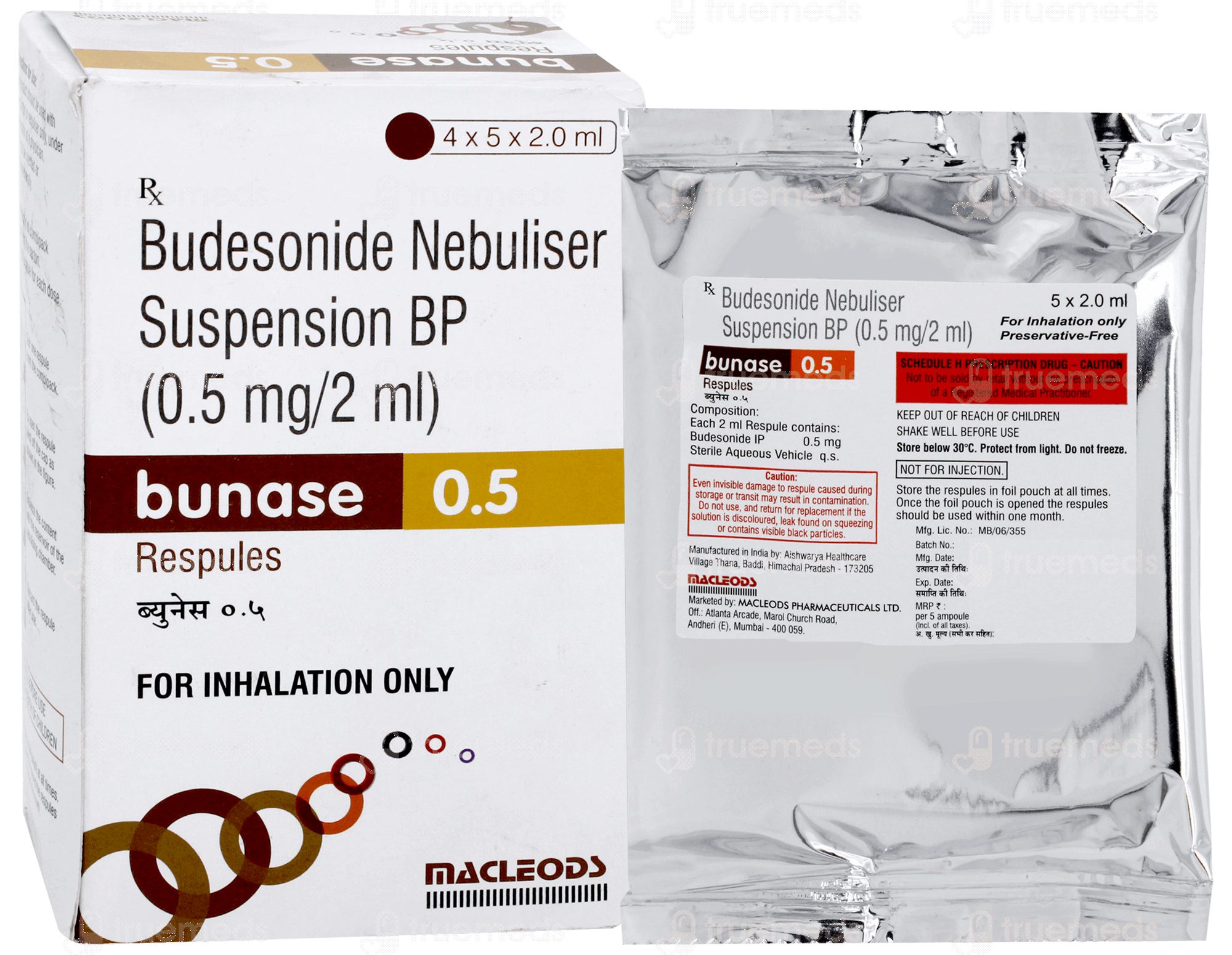 Bunase 05 Mg Respules 2 Ml Pack Of 5 - Uses, Side Effects, Dosage ...