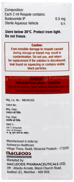 Bunase 0.5 2ml Pack Of 5 Respules