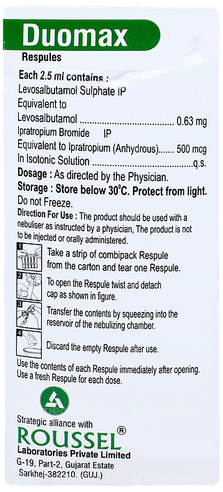 Duomax 2.5ml Pack Of 5 Respules