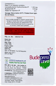Budepress Levo 2ml Pack Of 5 Respules Budepress Levo 2ml Pack Of 5 Respules