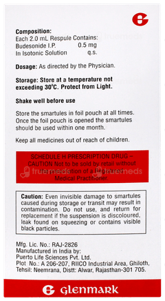 Nebzmart B 0.5mg 2ml Pack Of 8 Smartules Nebzmart B 0.5mg 2ml Pack Of 8 Smartules
