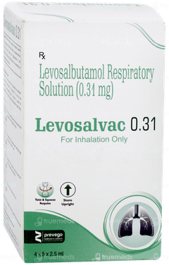 Levosalvac 0.31 2.5ml Pack Of 5 Respules Levosalvac 0.31 2.5ml Pack Of 5 Respules