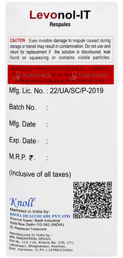 Levonol It 2.5ml Pack Of 5 Respules