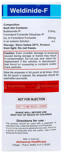 Weldinide F 2ml Pack Of 5 Respules