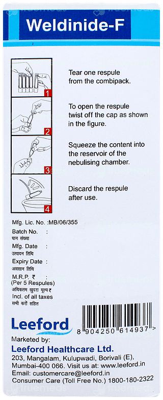 Weldinide F 2ml Pack Of 5 Respules