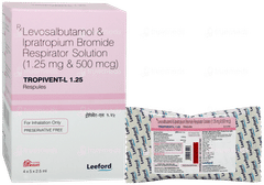 Tropivent L 1.25 2.5ml Pack Of 5 Respules Tropivent L 1.25 2.5ml Pack Of 5 Respules