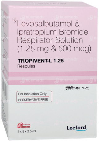 Tropivent L 1.25 2.5ml Pack Of 5 Respules