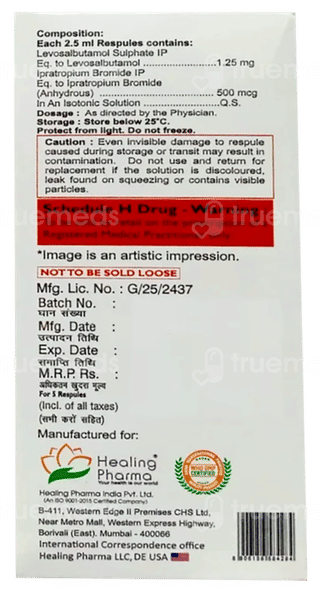 Ipraheal L 2.5ml Pack Of 5 Respules