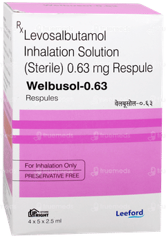 Welbusol 0.63mg 2.5ml Pack Of 5 Respules Welbusol 0.63mg 2.5ml Pack Of 5 Respules