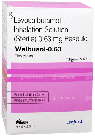 Welbusol 0.63mg 2.5ml Pack Of 5 Respules
