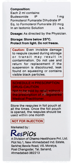 Budesine F 1 2ml Pack Of 5 Respules