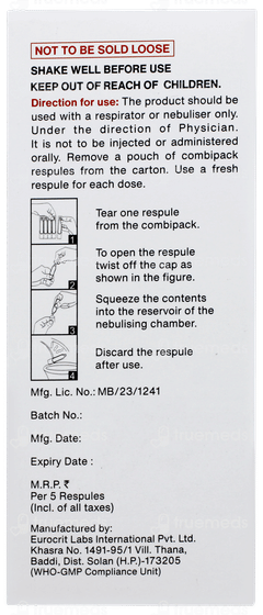 Budesine F 1 2ml Pack Of 5 Respules