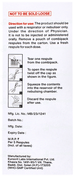 Budesine 0.5 2ml Pack Of 5 Respules Budesine 0.5 2ml Pack Of 5 Respules