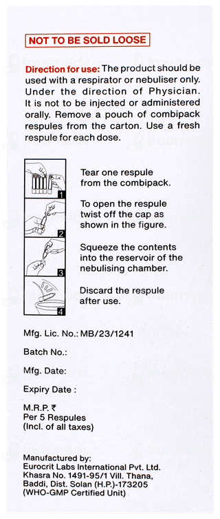 Budesine 0.5 2ml Pack Of 5 Respules