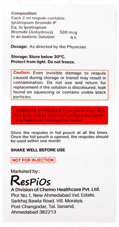 Iprasine 500mcg 2ml Pack Of 5 Respules