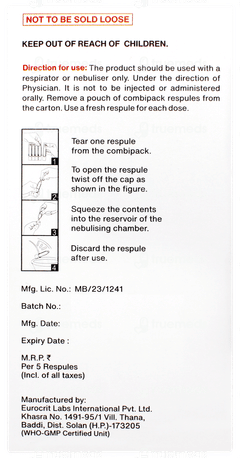 Iprasine 500mcg 2ml Pack Of 5 Respules