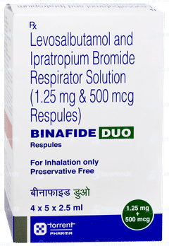 Binafide Duo 2.5ml Pack Of 5 Respules Binafide Duo 2.5ml Pack Of 5 Respules
