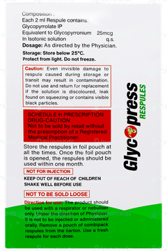 Glycopress 2ml Pack Of 5 Respules Glycopress 2ml Pack Of 5 Respules