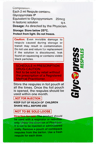 Glycopress 2ml Pack Of 5 Respules