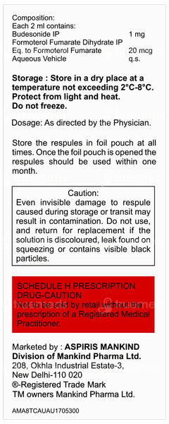 Combihale Fb 1mg 2ml Pack Of 5 Respules