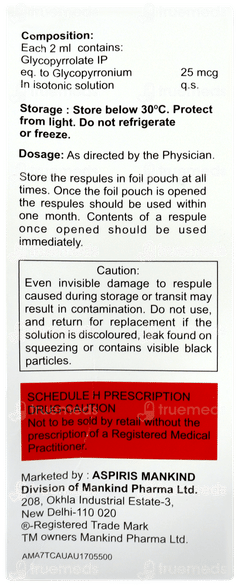 Glycobreez Neb 2ml Pack Of 5 Respules Glycobreez Neb 2ml Pack Of 5 Respules