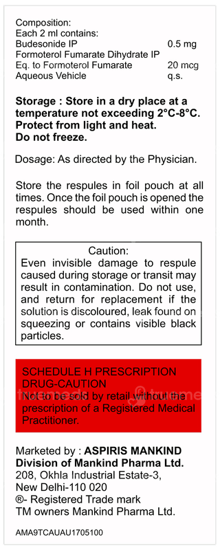 Combihale Fb 0.5mg 2ml Pack Of 5 Respules