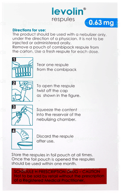 Levolin 0.63mg 2.5ml Pack Of 6 Respules