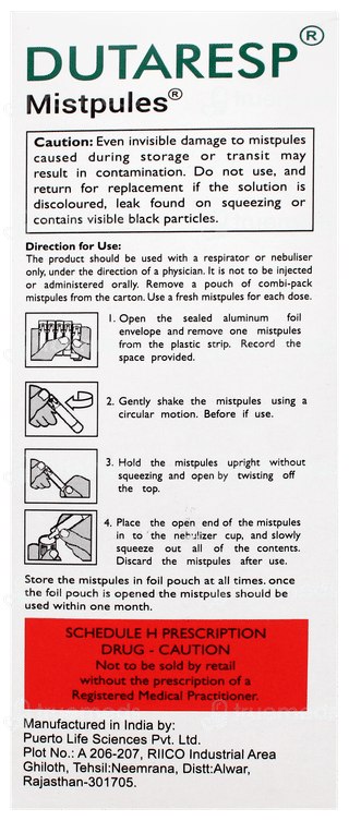 Dutaresp 2.5ml Pack Of 5 Mistpules
