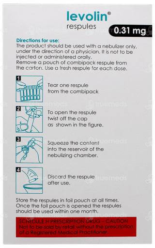 Levolin 0.31mg 2.5ml Pack Of 6 Respules