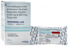 Tropivent L 0.63 2.5ml Pack Of 5 Respules Tropivent L 0.63 2.5ml Pack Of 5 Respules