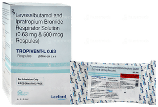 Tropivent L 0.63 2.5ml Pack Of 5 Respules