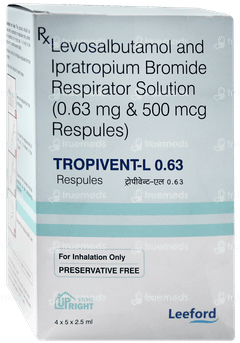 Tropivent L 0.63 2.5ml Pack Of 5 Respules