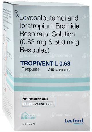 Tropivent L 0.63 2.5ml Pack Of 5 Respules