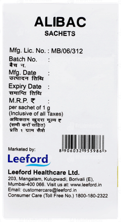 Alibac Orange Flavour Sachet 1gm