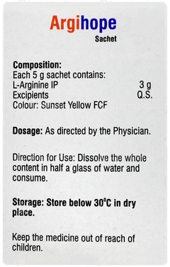 Argihope Orange Lemon Flavour Sugar Free Sachet 5gm