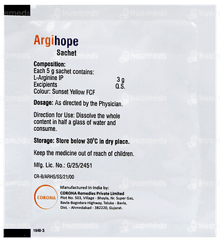 Argihope Orange Lemon Flavour Sugar Free Sachet 5gm